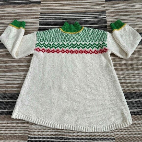 Free People Women's Cherry Heart Sweater Dress Soft Knit Cozy Multicolor Size XS - Picture 6 of 13